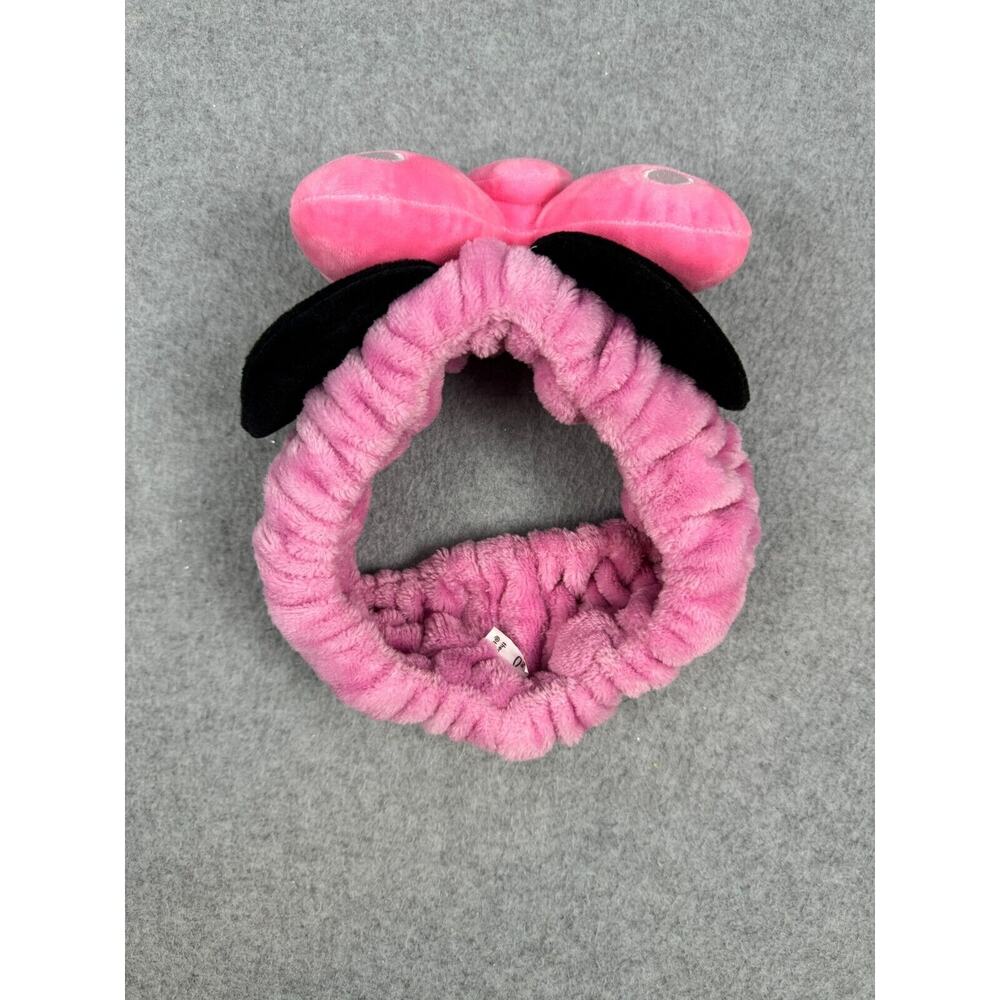 Minnie Mouse Hair Scrunchies Polka Dot Hair Rubber Band Velvet Ears Pink